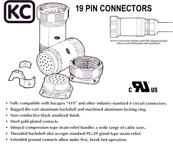 conectores socapex 19 pin